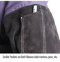 BSX® FR Cotton & Cowhide Hybrid Welding Jacket, Navy & Black Small