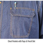 Black Stallion FS8-DNM Flame-Resistant Denim Work Shirt MEDIUM