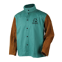 FR Cotton & Cowhide Hybrid Welding Jacket, Green Large