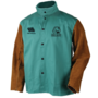 FR Cotton & Cowhide Hybrid Welding Jacket, Green X-Large