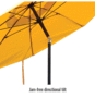 Flame-Resistant Industrial Umbrella and Stand Set