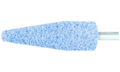 Pferd Ceramic Mounted Point Shape A Blue Taper 3/4 x 2-1/2 long 1/4 Shank 46 grit Hardness Grade J