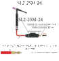 SafeLoc Gas-Thru Male Mini Dinse 25 with 3/8"-24 External Thread
