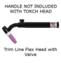 TL210 Tig Torch Body Flex Head with Valve