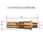 Tweco 52 Diffuser Brass Alloy PKG of 2 Made in USA