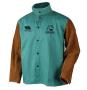 FR Cotton & Cowhide Hybrid Welding Jacket, Green Large