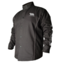 Black Stallion BSX® Contoured FR Cotton Welding Jacket, Black with Flames Large Size