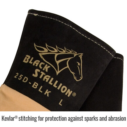 Black Stallion 25D Premium Deerskin TIG Glove LARGE