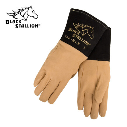 Black Stallion 25D Premium Deerskin TIG Glove LARGE