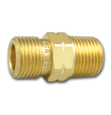 Valve Outlet Adapter Hydrogen/Methane/Natural Gas Service 1/4" NPT to CGA-350