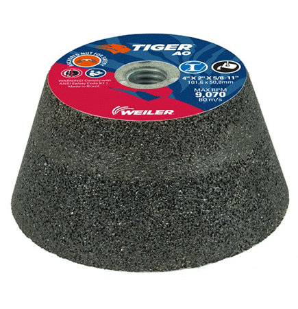Weiler 4" to 3" Cup Stone 2" Thick 3/4" Rim Type 11
