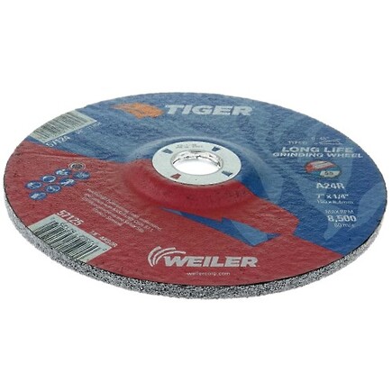 7" X 1/4 Grinding Wheel Tiger AO Type 27 Weiler