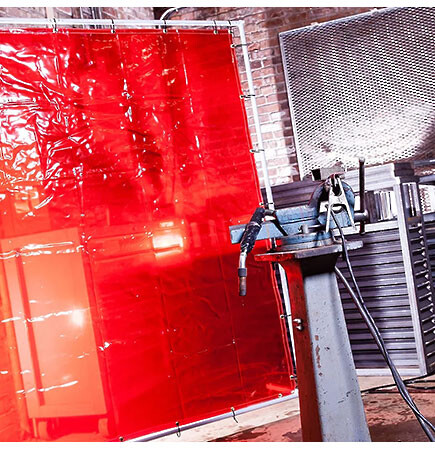 Welding Screen (Curtain) 6' x 6' 14mil | 150d F Max Temperature Orange