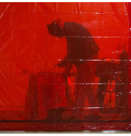 Welding Screen (Curtain) 6' x 6' 14mil | 150d F Max Temperature Orange