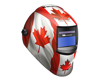 Weldmark Canadian Patriotic Steel Works, Variable Shade Auto Darkening Helmet / Grind Mode